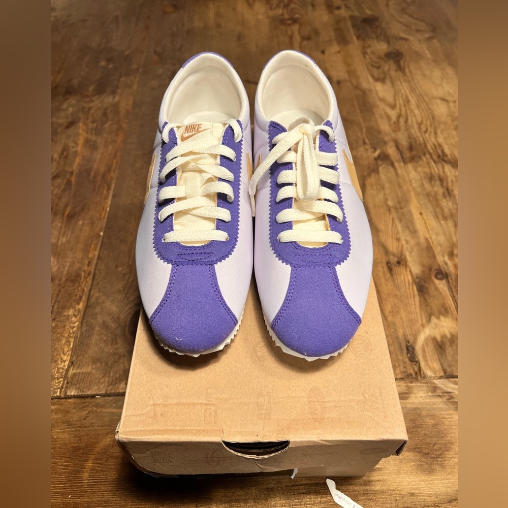 Nike Lady Cortez Nylon Lavender Gold Vintage